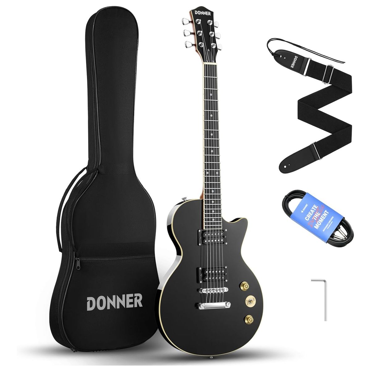 GENERICO - Pack Guitarra Eléctrica con Bolso DONNER DLP-124B