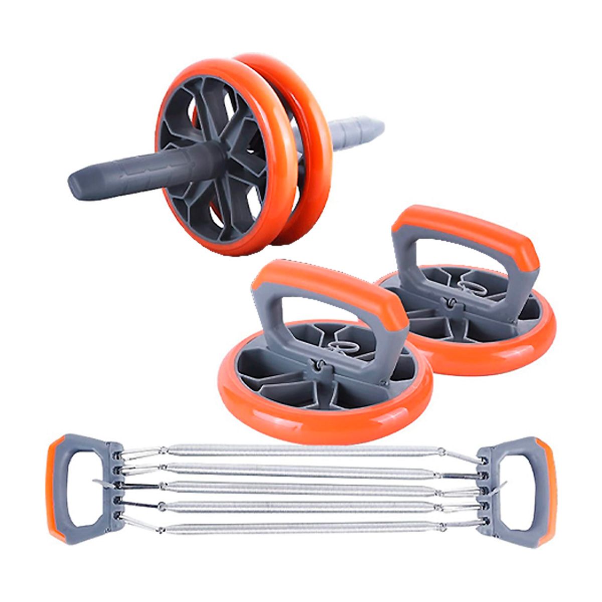 SDFIT - Set Ejercitación 3 En 1 - Rueda - Elongador - Push Up