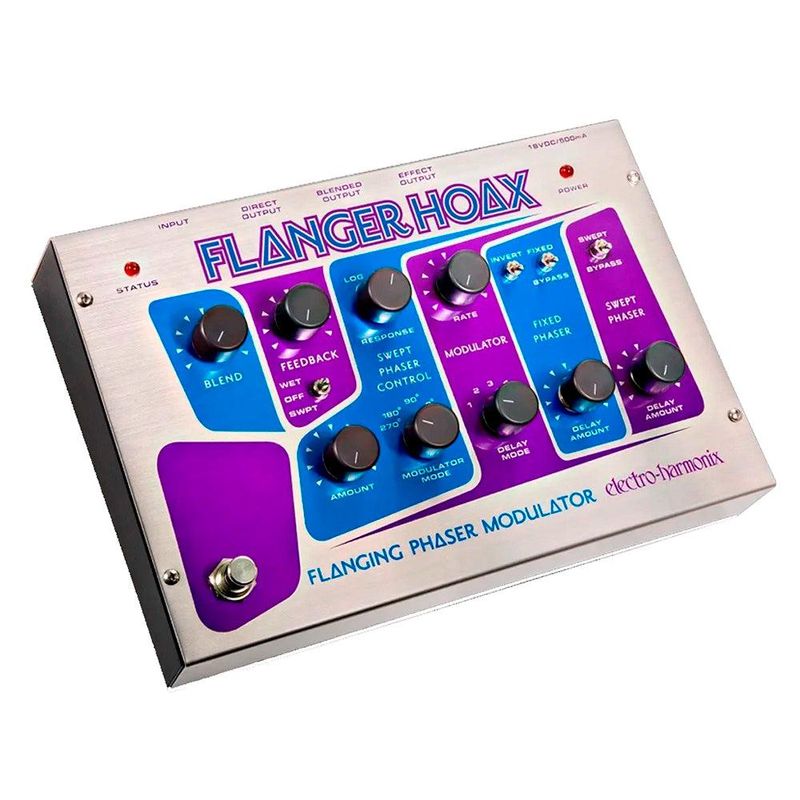 ELECTRO HARMONIX - Pedal Efecto Guitarra PhaserFlanger +Adaptador Corriente