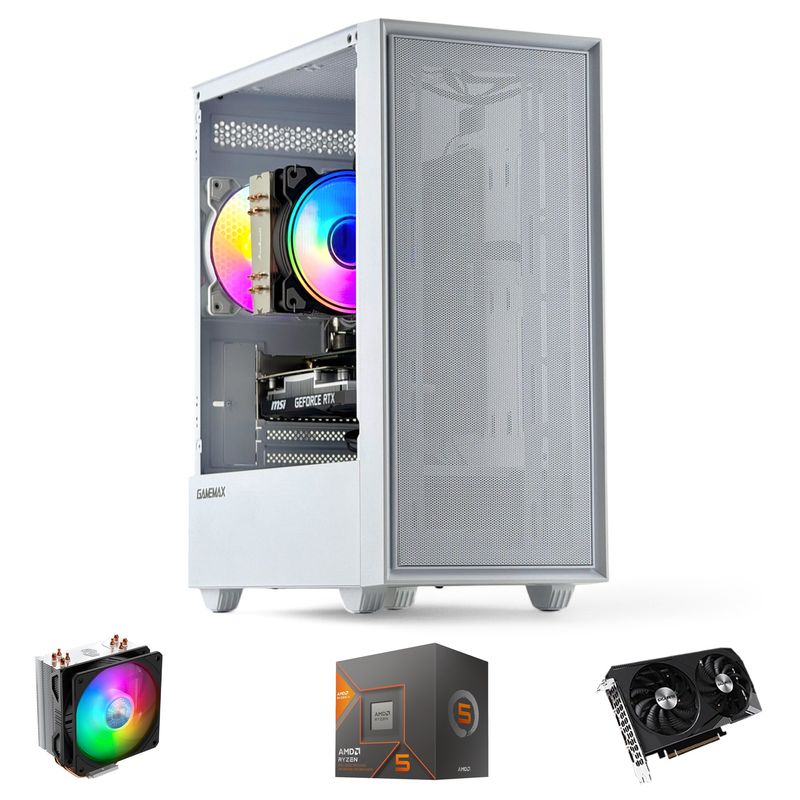 HYPERPC - PC GAMER Blanco AMD RYZEN 5 8400F 32gb DDR5 1Tb RTX 3060 WiFi