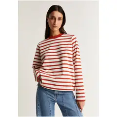 SCALPERS - Polera Manga Larga Rayas Terracottastripes