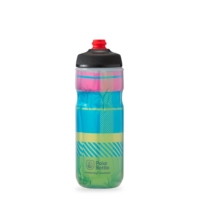 POLAR BOTTLE - BOTELLA  AGUA POLAR SURGE TARTAN 20oz HIGHLIGHTER GREEN/BLUE
