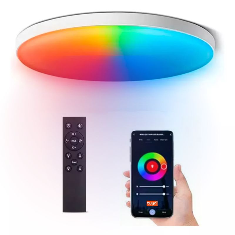 CRUSEC - Lampara LED RGB De Techo 24w Moderna - WIFI + control