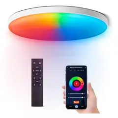 CRUSEC - Lampara LED RGB De Techo 24w Moderna - WIFI + control