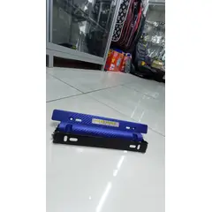 GENERICO - X1 Porta placa auto tipo fibra carbono azul momo