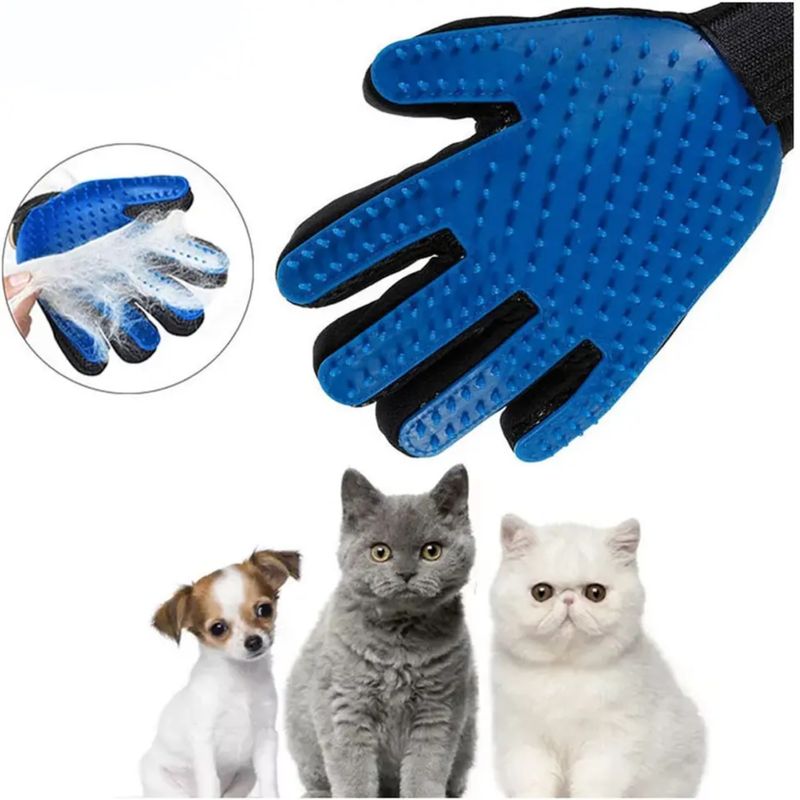 GENERICO - Guante Quita Pelos de Mascotas Azul