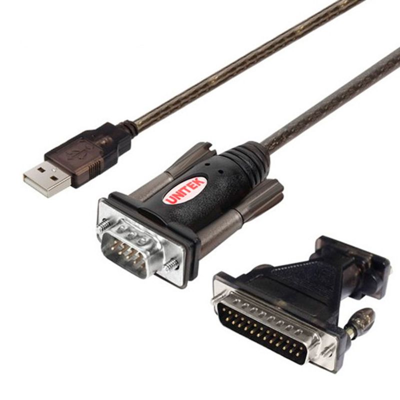 UNITEK - Adaptador USB a serial DB9 + DB25 Chipset Prolific