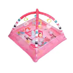 CRUSEC - Gimnasio Interactivo Tapete Piscina Pelotas Para Bebe - Rosa