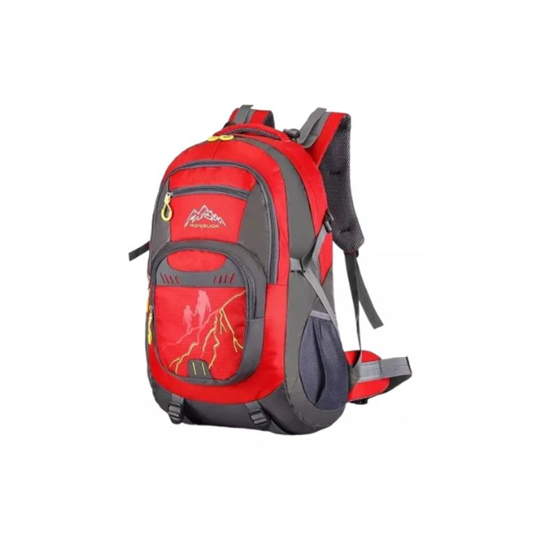 GENERICO - Mochila Trekking Camping 50 Litros Impermeable Roja