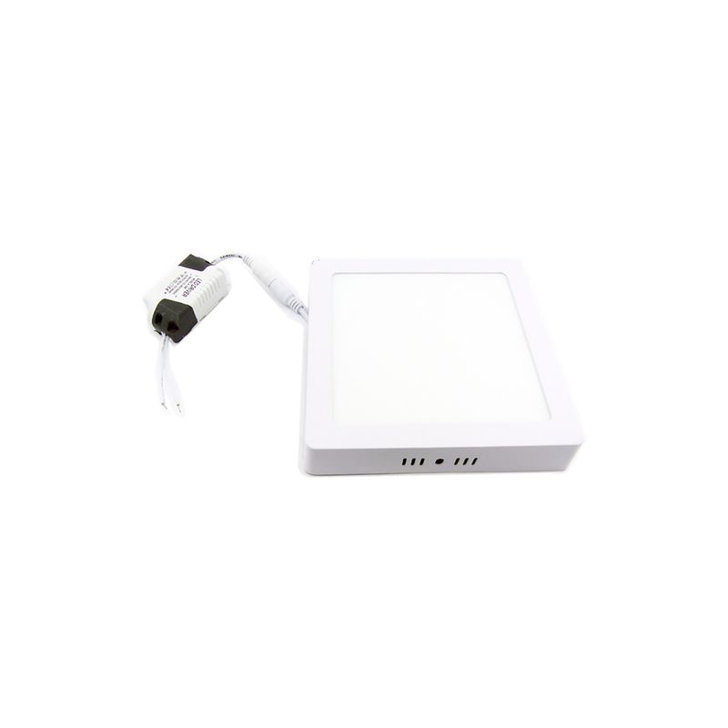 IMPORTCLICK - Foco LED Panel 12 Watt Cuadrado Sobrepuesto Luz Blanca - Blanco