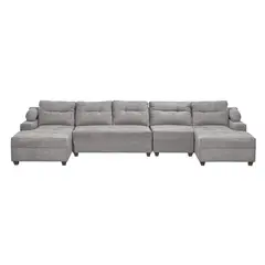 INNOVAMUEBLES - Sofá Seccional Le Mans Doble Chaise XL Tela Gris YF