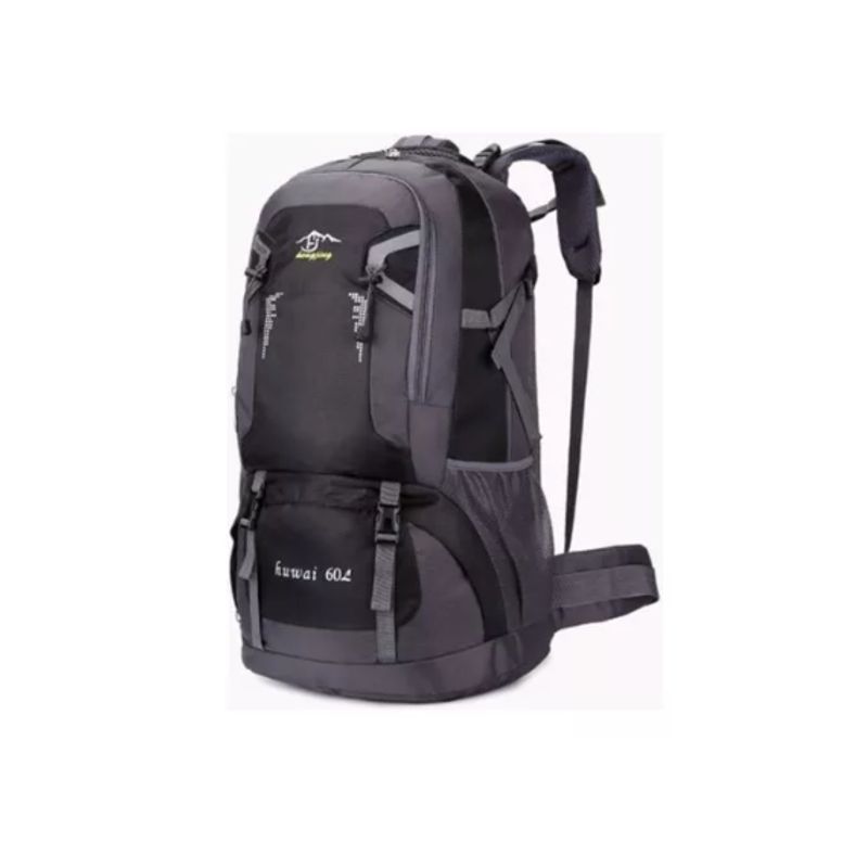 GENERICO - Mochila 60 Litros Camping Outdoor Trekking  Negro