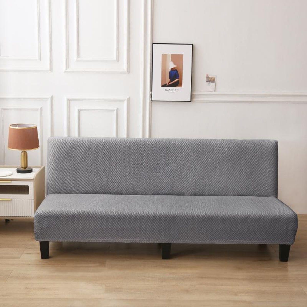GENERICO - Funda protectora cubre futon Sillon texturizado gris
