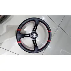 GENERICO - Volante de auto deportivo con boton de bocina sparco negro