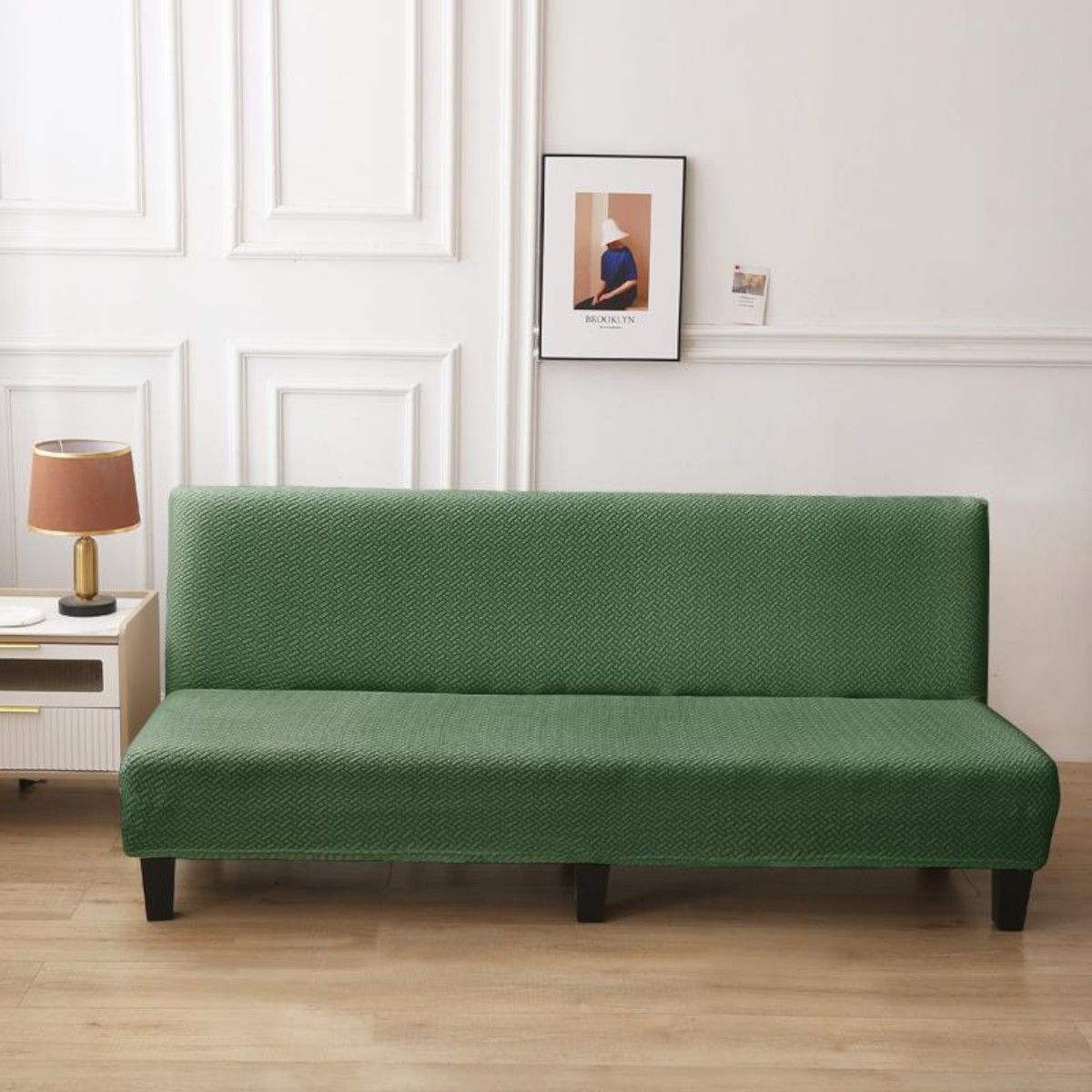 GENERICO - Funda protectora cubre futon Sillon texturizado Verde