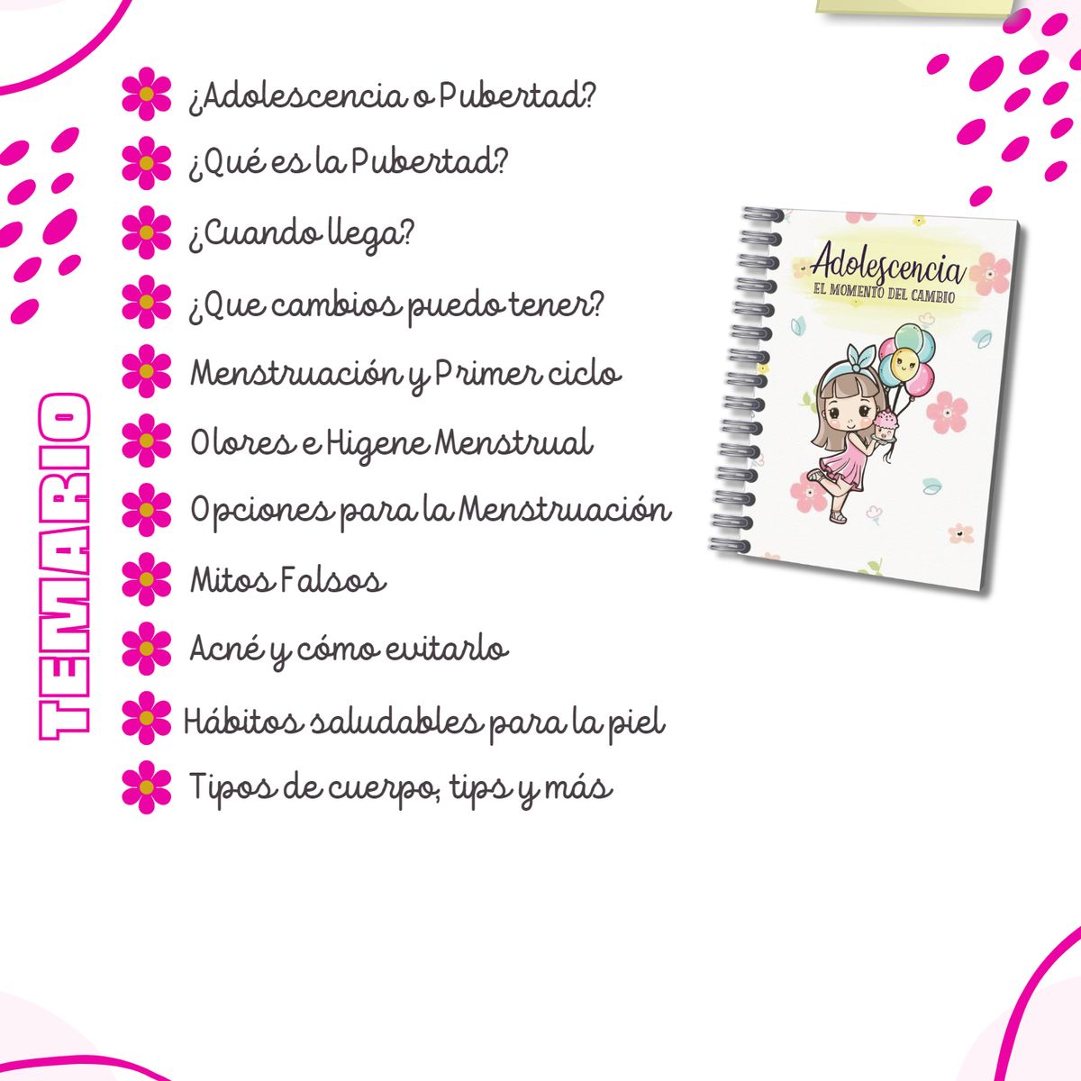 GENERICO - CUADERNO DE APUNTES ADOLESCENTE A6 - 100 HOJAS