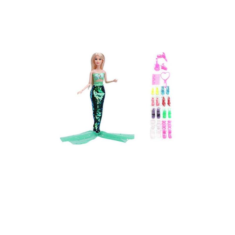 GENERICO - Muñeca Sirena con Accesorios
