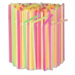 GENERICO - Set de 100 und bombilla plasticas de colores fluor