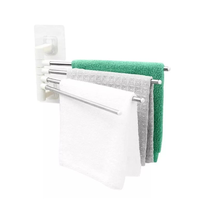 GENERICO - Colgador De Toalla 4 Brazos 180 Grados Baño
