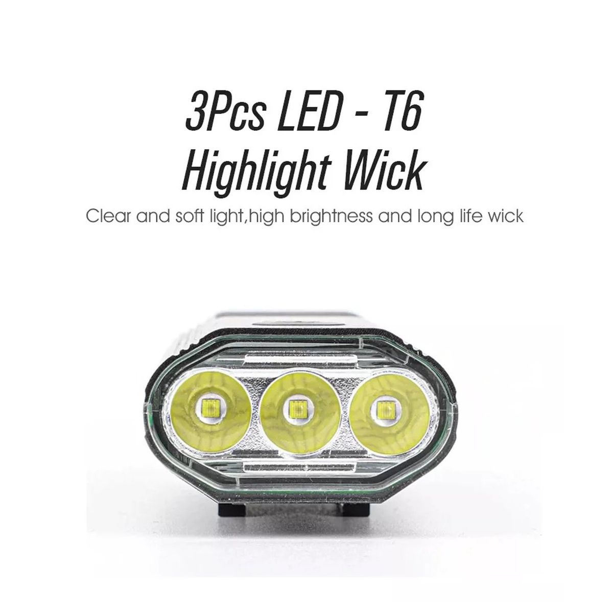 GENERICO - Luz Potente Mtb Nocturno Y Caminos Rurales 1200 Lm Bicicleta