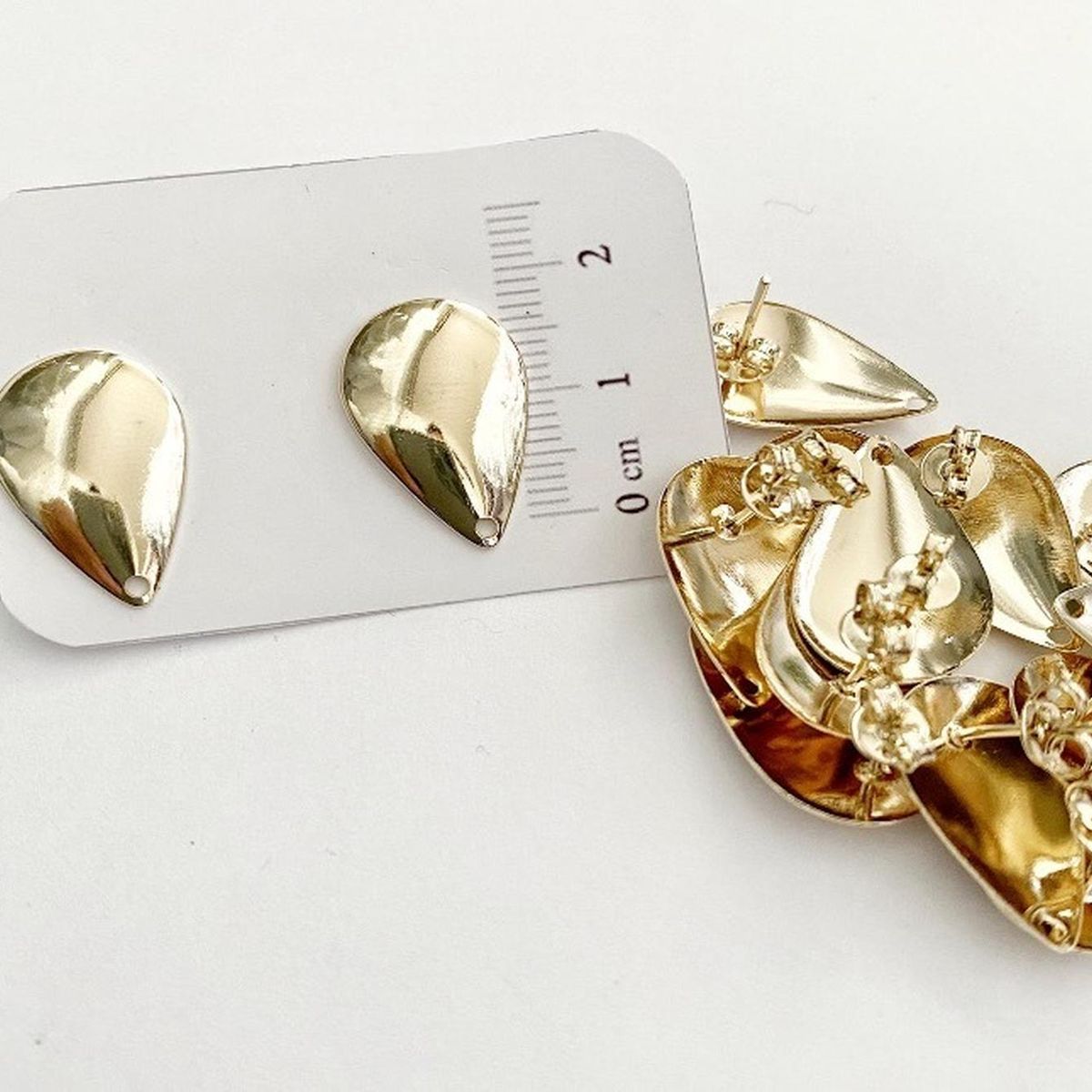 GENERICO - Set De 6 Pares De Bases De Aros Con Baño De Oro Modelos 1 - Dorado