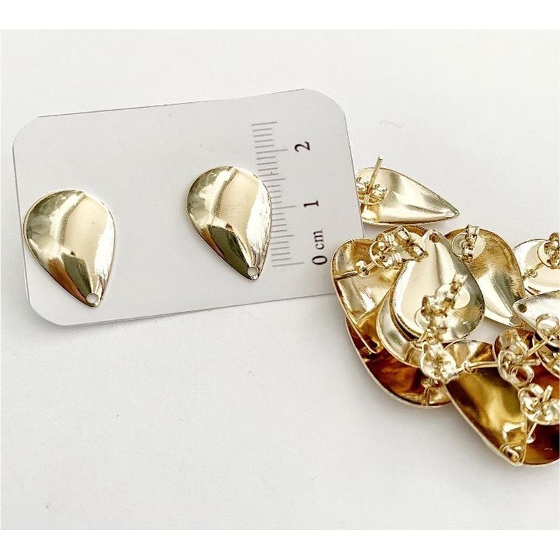 GENERICO - Set De 6 Pares De Bases De Aros Con Baño De Oro Modelos 1 - Dorado