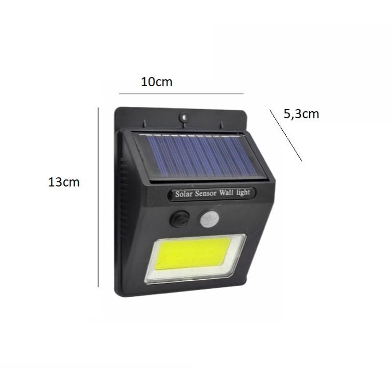 GENERICO - Foco solar led con sensor de  movimiento