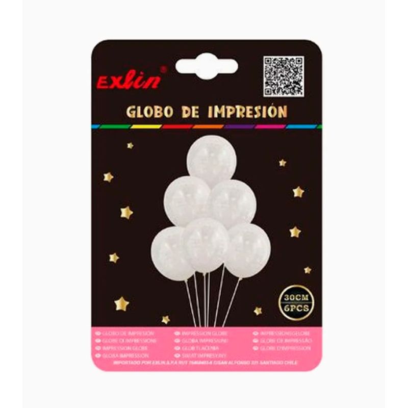 GENERICO - Globos Grandes de Látex Blanco
