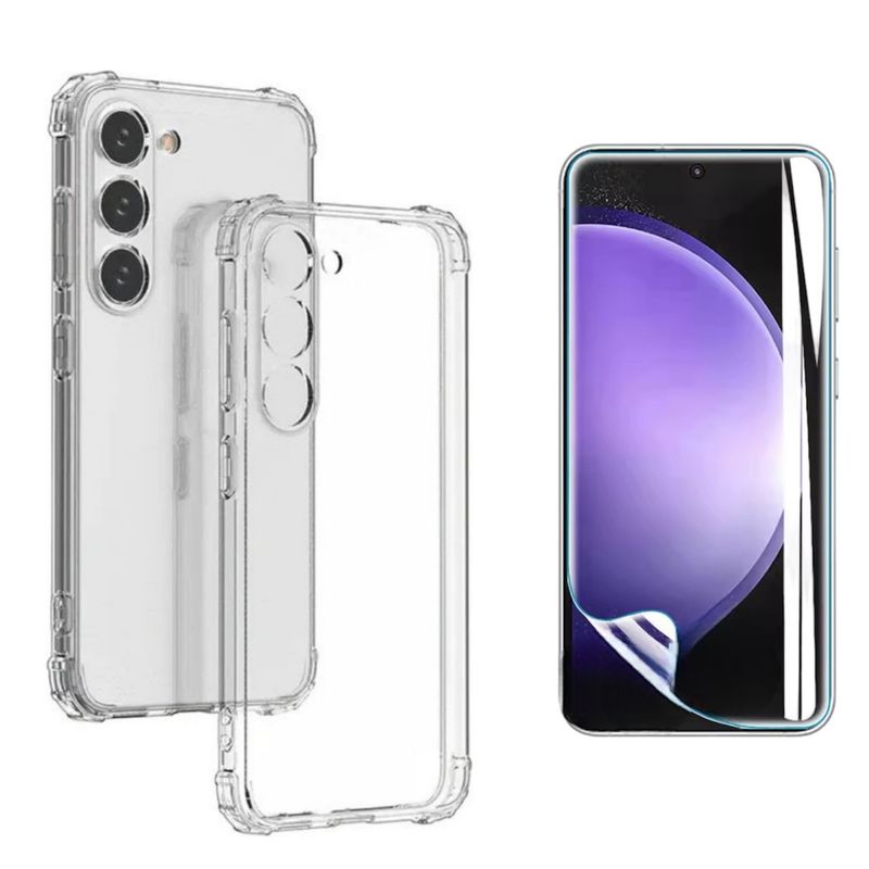 GENERICO - Carcasa Transparente Para Samsung S24 Fe + Lámina De Hidrogel