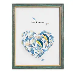 VGO - Cuadro enmarcado corazón con relieve mod3 43X53