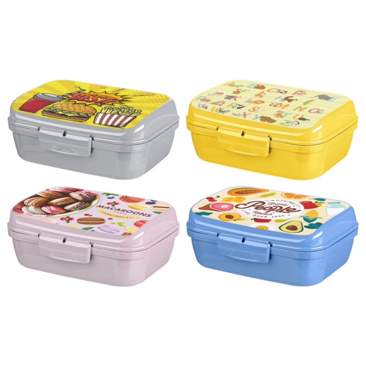 TITIZ - Lonchera Taper Porta Sandwich Escolar Onyx 1000ml Gris