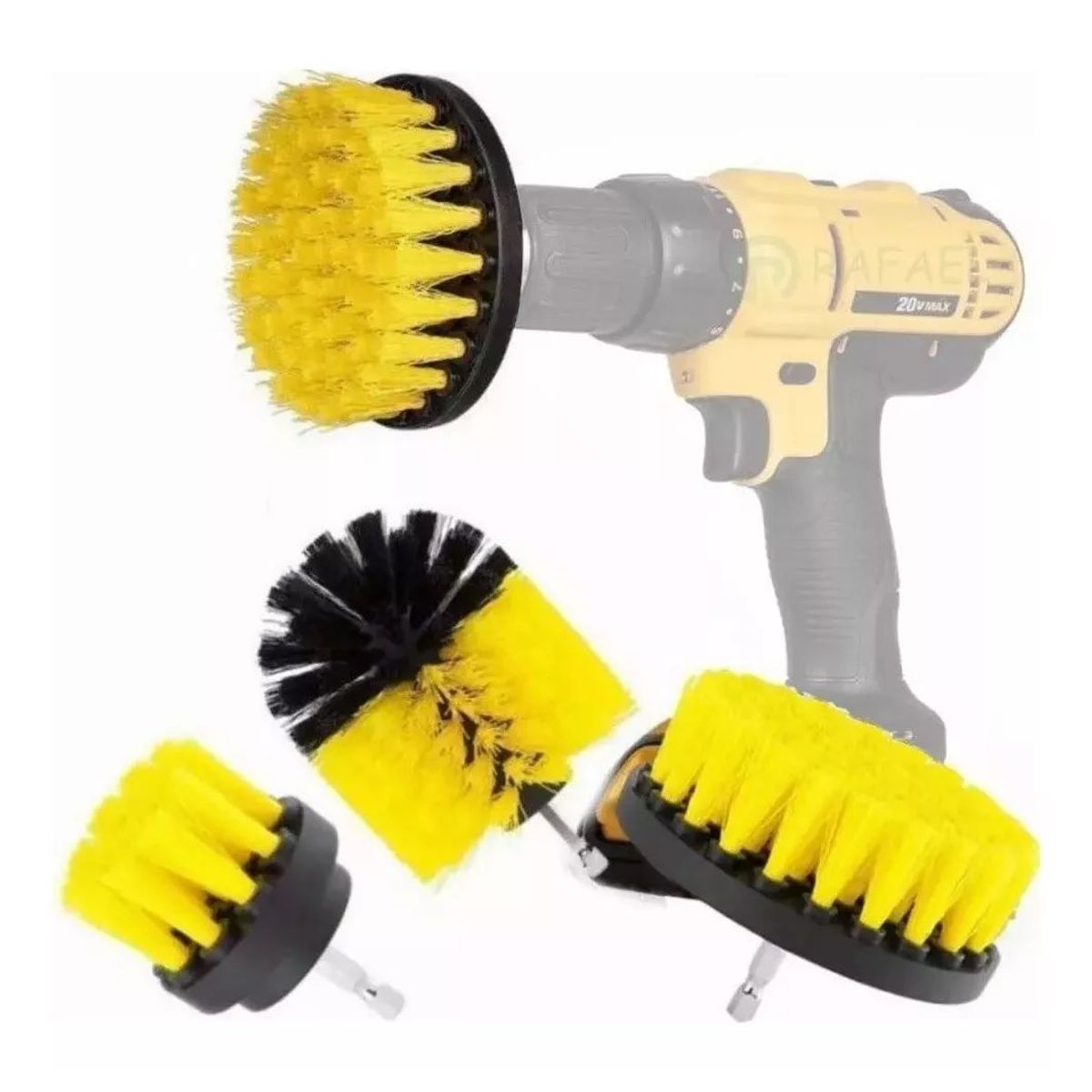 SHOP EHOME BAG - Kit De 3 Cepillos Taladro Lava Tapiz Baños Cocina Hogar