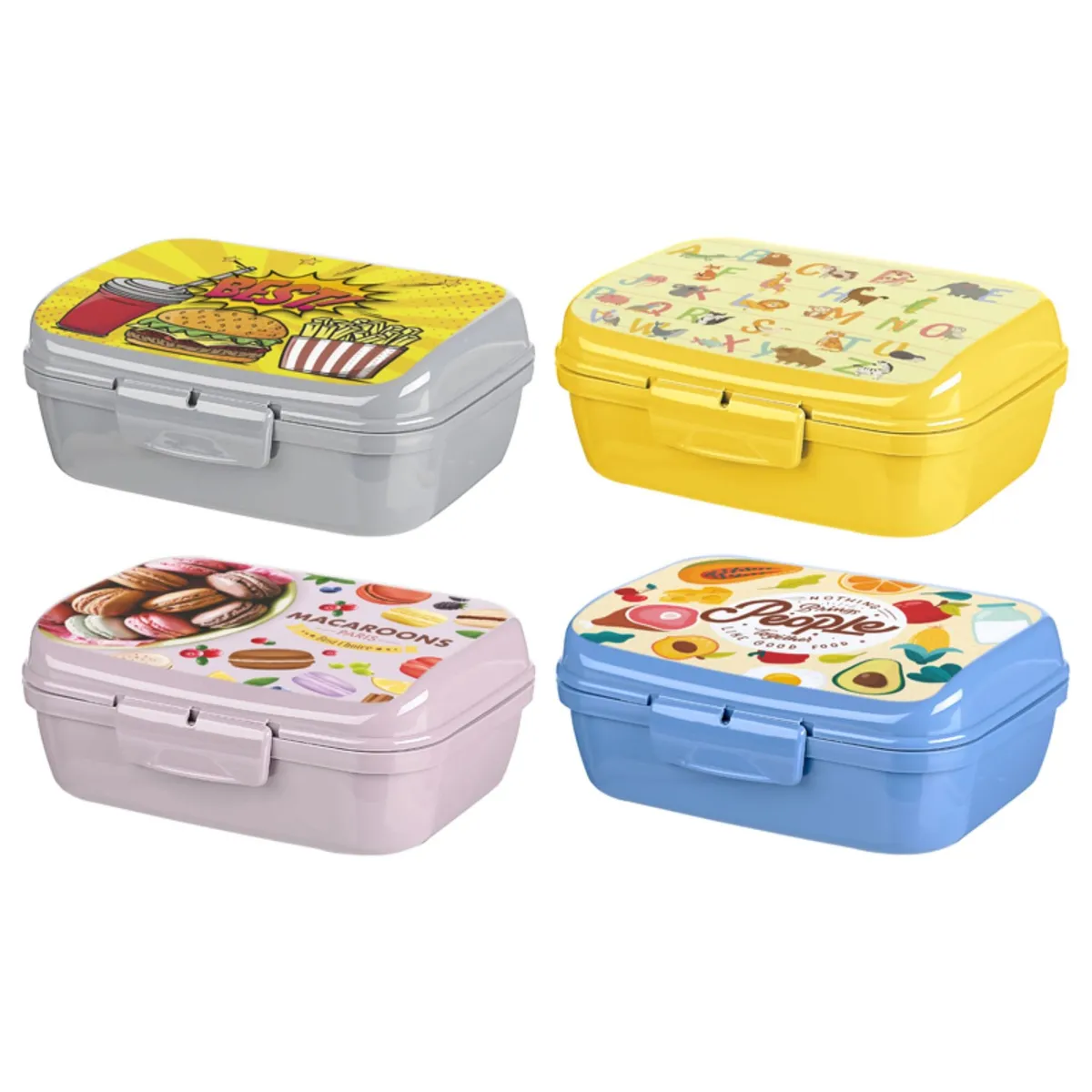 TITIZ - Lonchera Taper Porta Sandwich Escolar Onyx 1000ml Amarilla