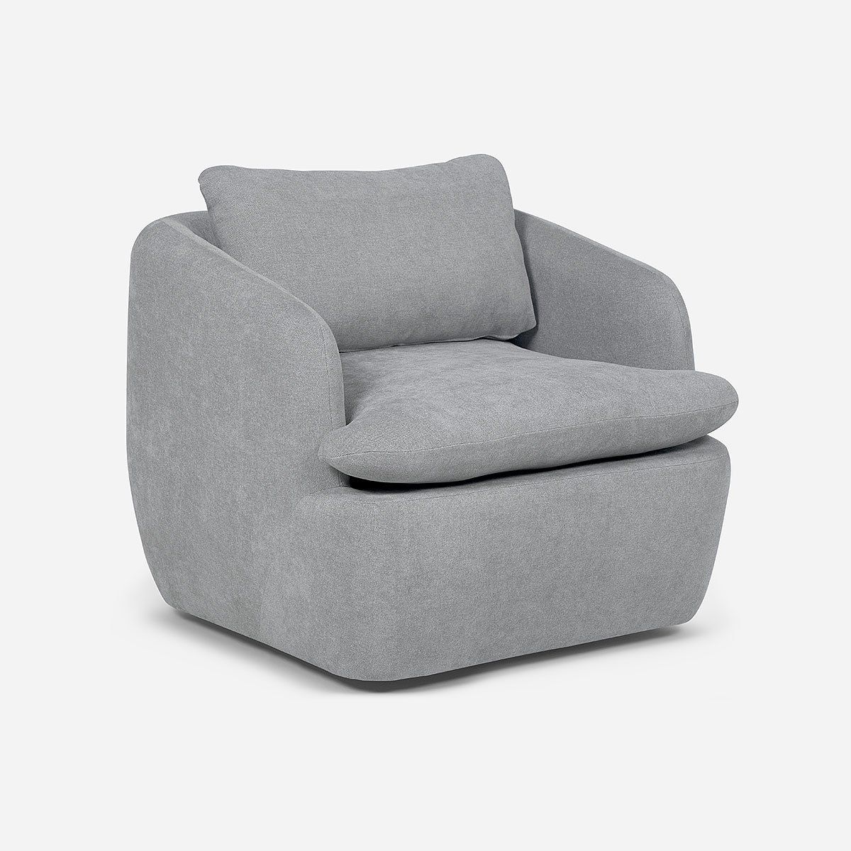 ROSEN - Poltrona Giratoria Rosen Newton Tela Gris Plata