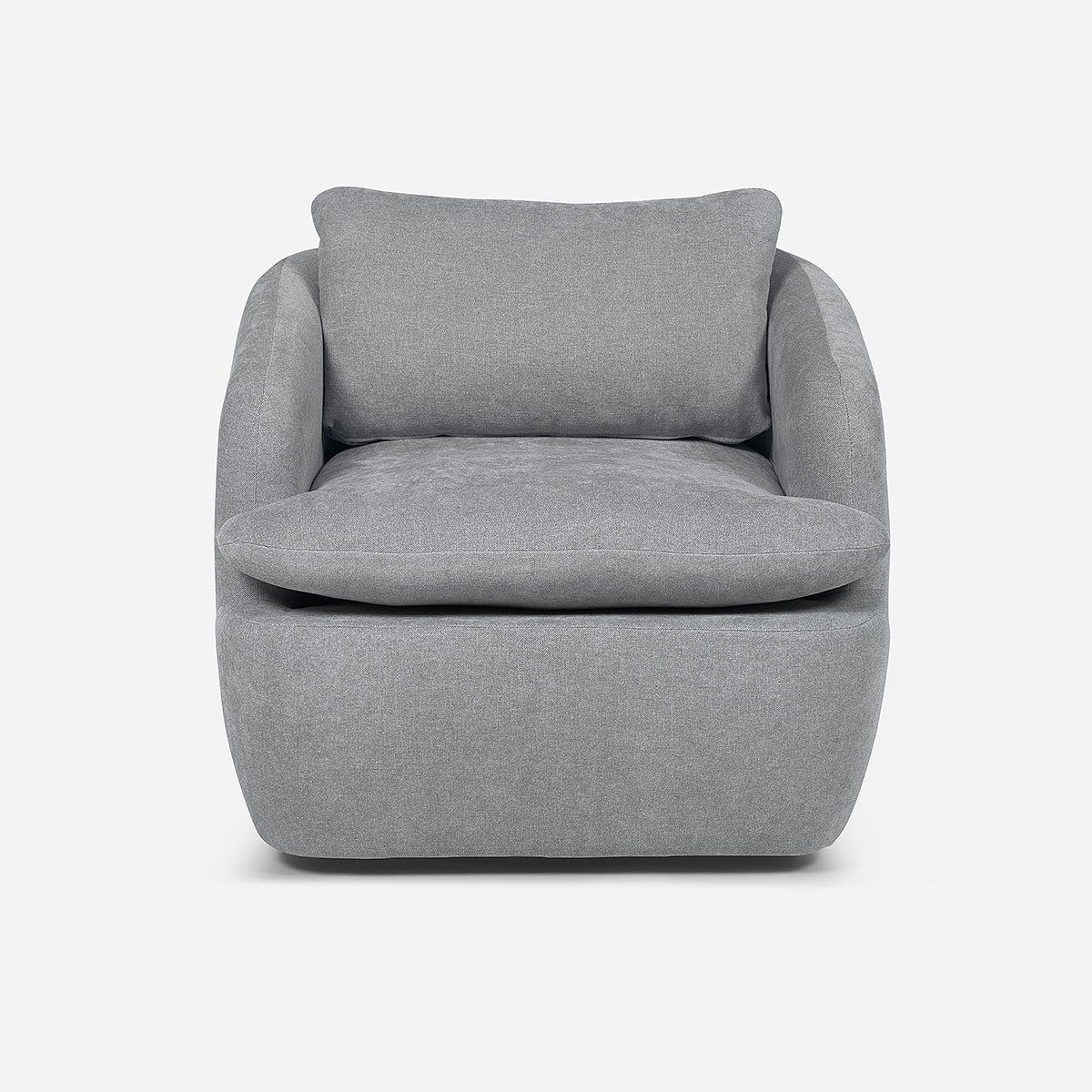 ROSEN - Poltrona Giratoria Rosen Newton Tela Gris Plata