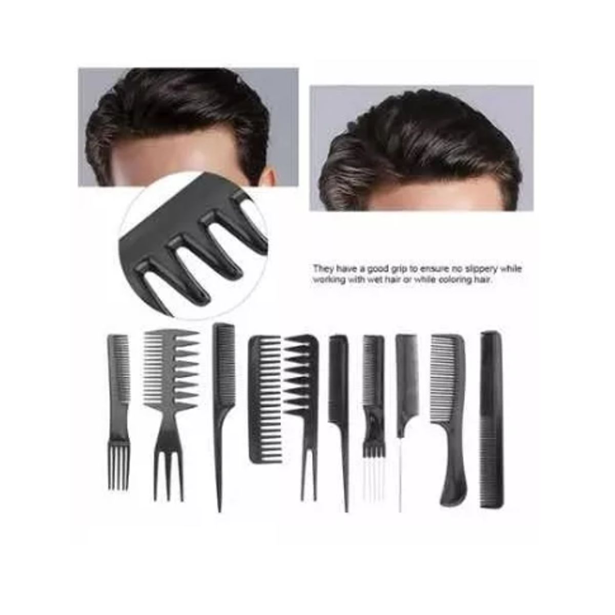 GENERICO - Set 3 Cepillos Térmicos Brushing Alisado + Set 10 Peinetas