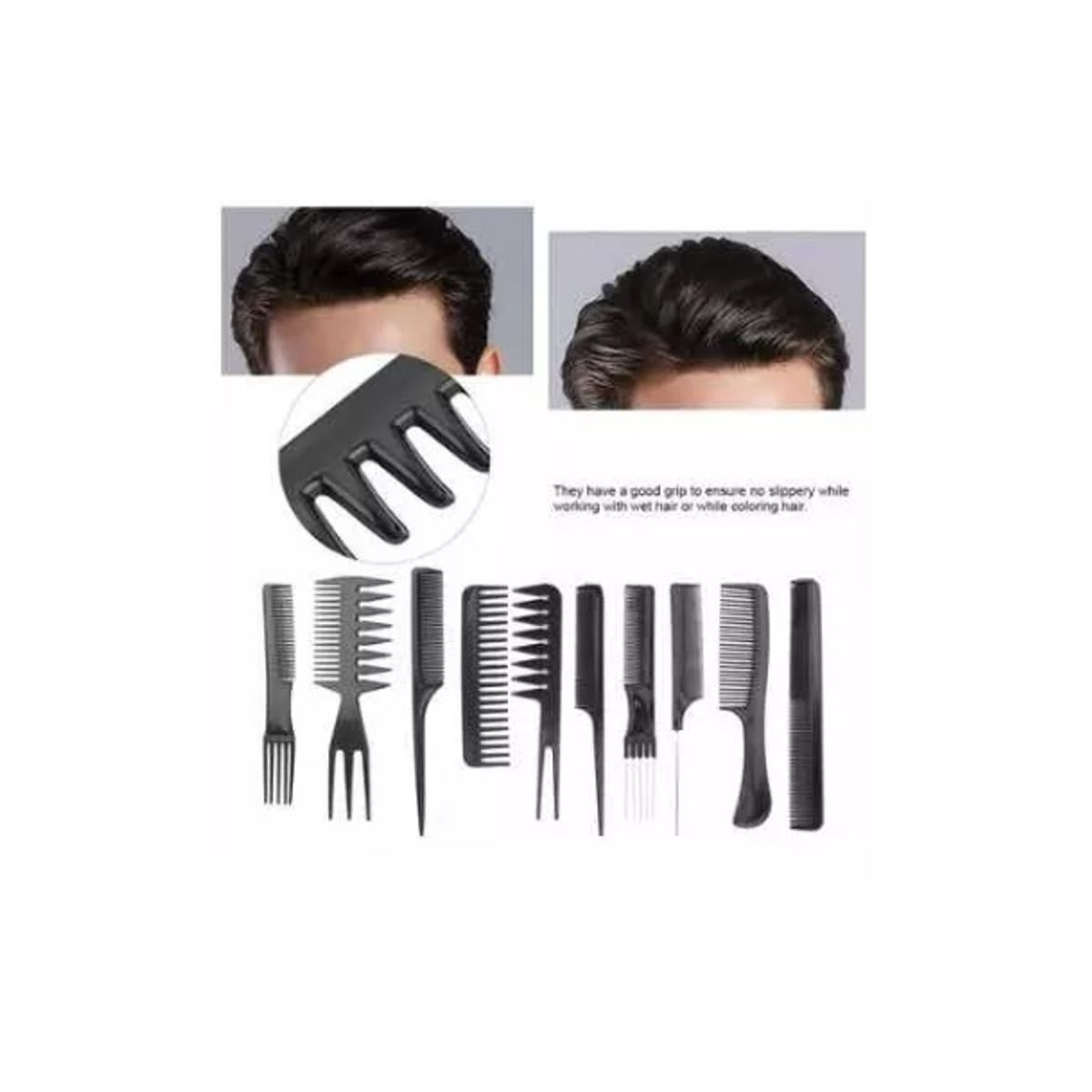 GENERICO - Set 3 Cepillos Térmicos Brushing Alisado + Set 10 Peinetas