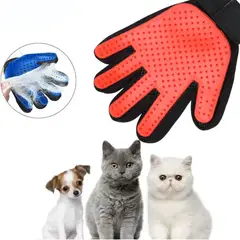 GENERICO - Guante quita pelos de mascotas rojo