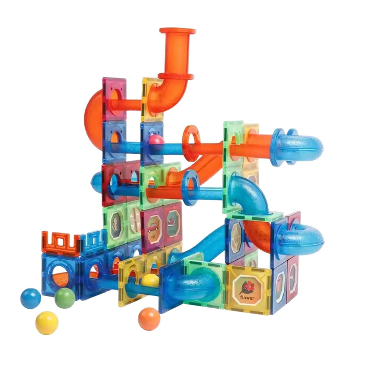 JUGUETERIA ESTELAR - Set de Tuberías Magnéticas 110 piezas