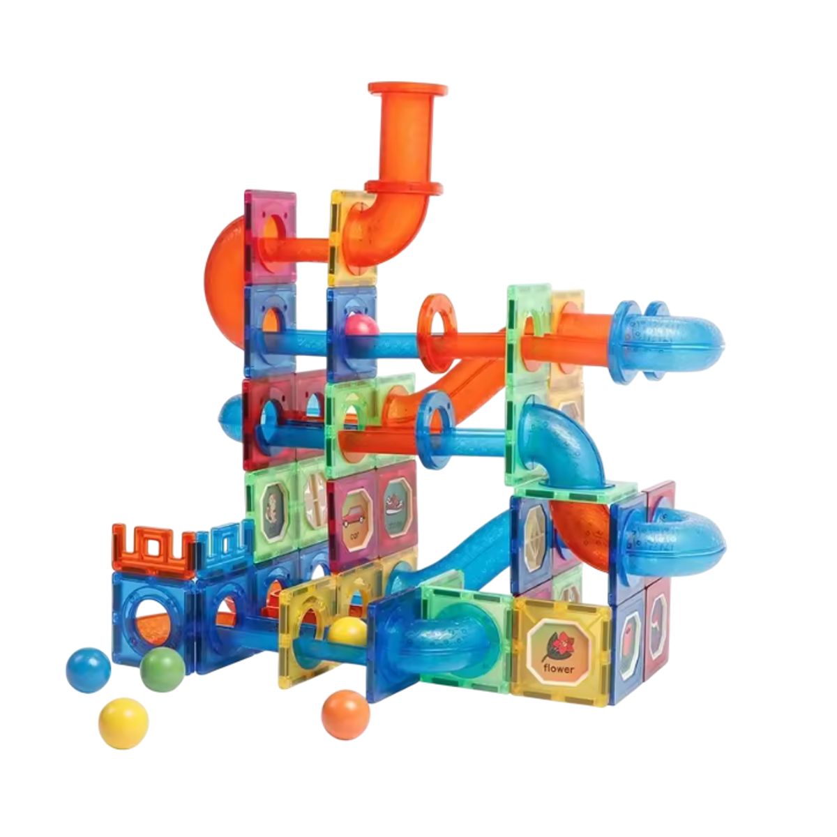 JUGUETERIA ESTELAR - Set de Tuberías Magnéticas 110 piezas