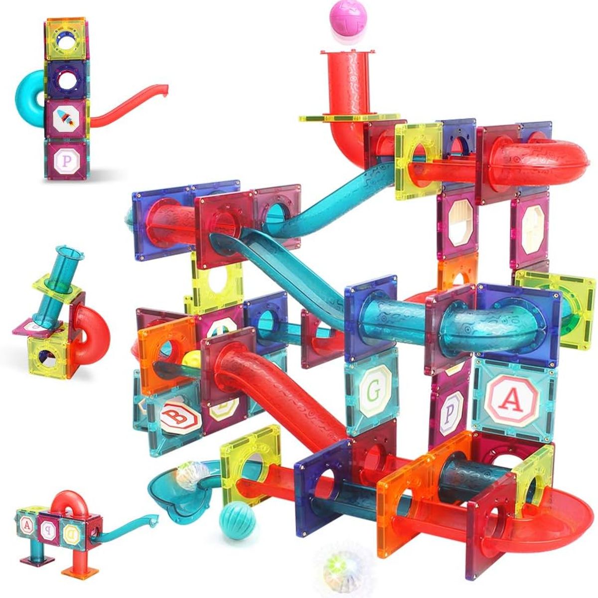 JUGUETERIA ESTELAR - Set de Tuberías Magnéticas 110 piezas