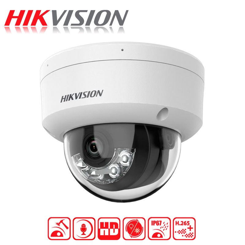 HIKVISION - Camara IP Domo Hikvision Smart Hybrid Light 2MP IR30M IP67