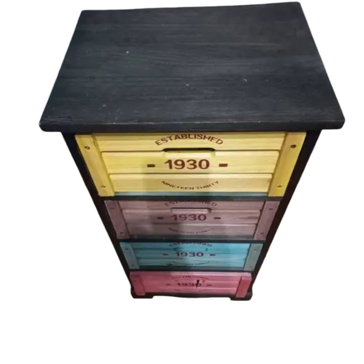 GENERICO - GABINETE MADERA   4 CAJONES COLORES