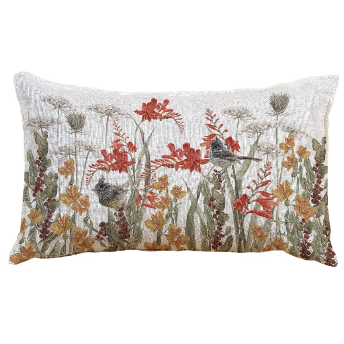 MARGARITA SCHEEL BY CASA ALVARINHO - Funda Cojín Lino Jardín Cachuditos 50x30 cm