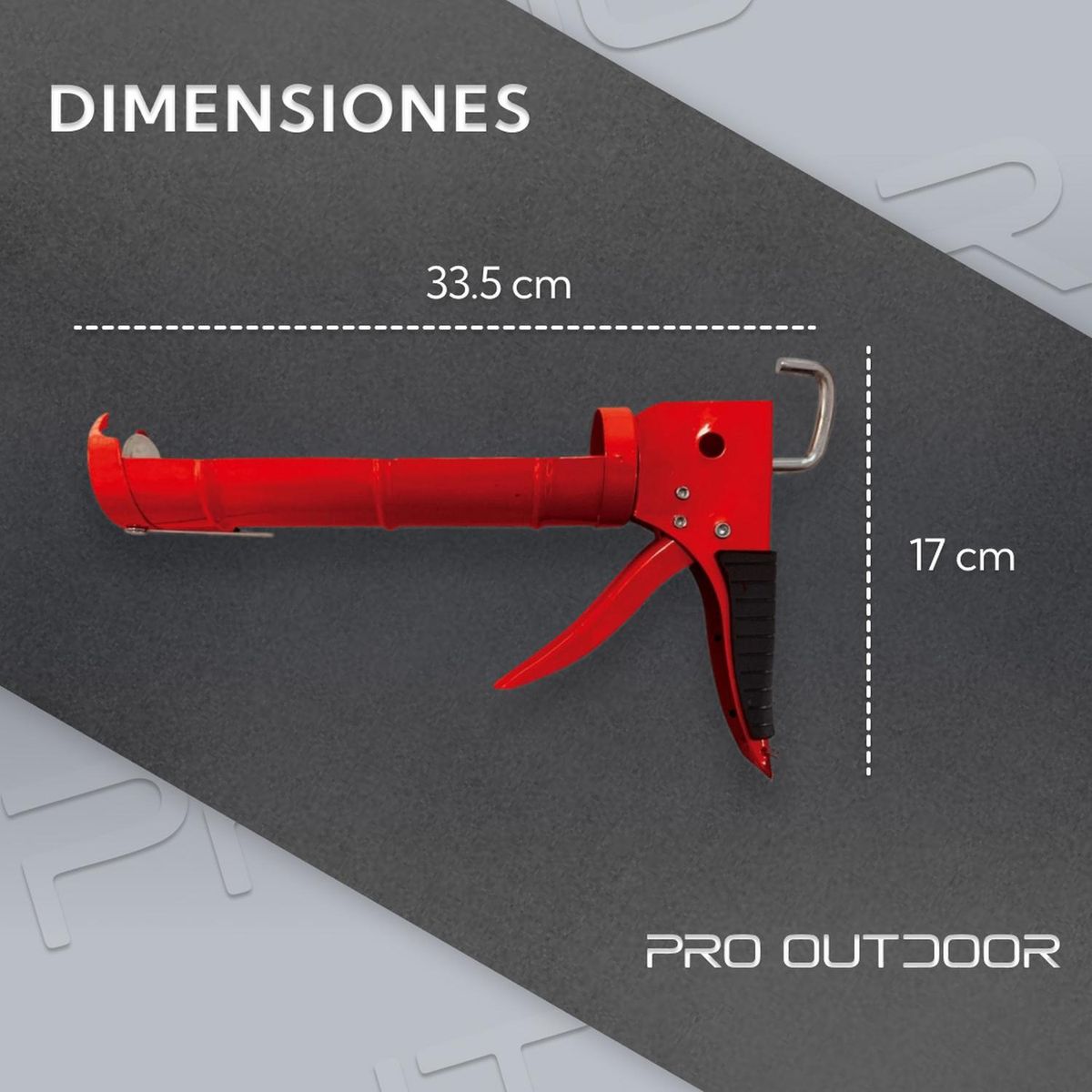 PRO OUTDOOR - Pistola Profesional Calafatera Para Silicona y Acrilicos
