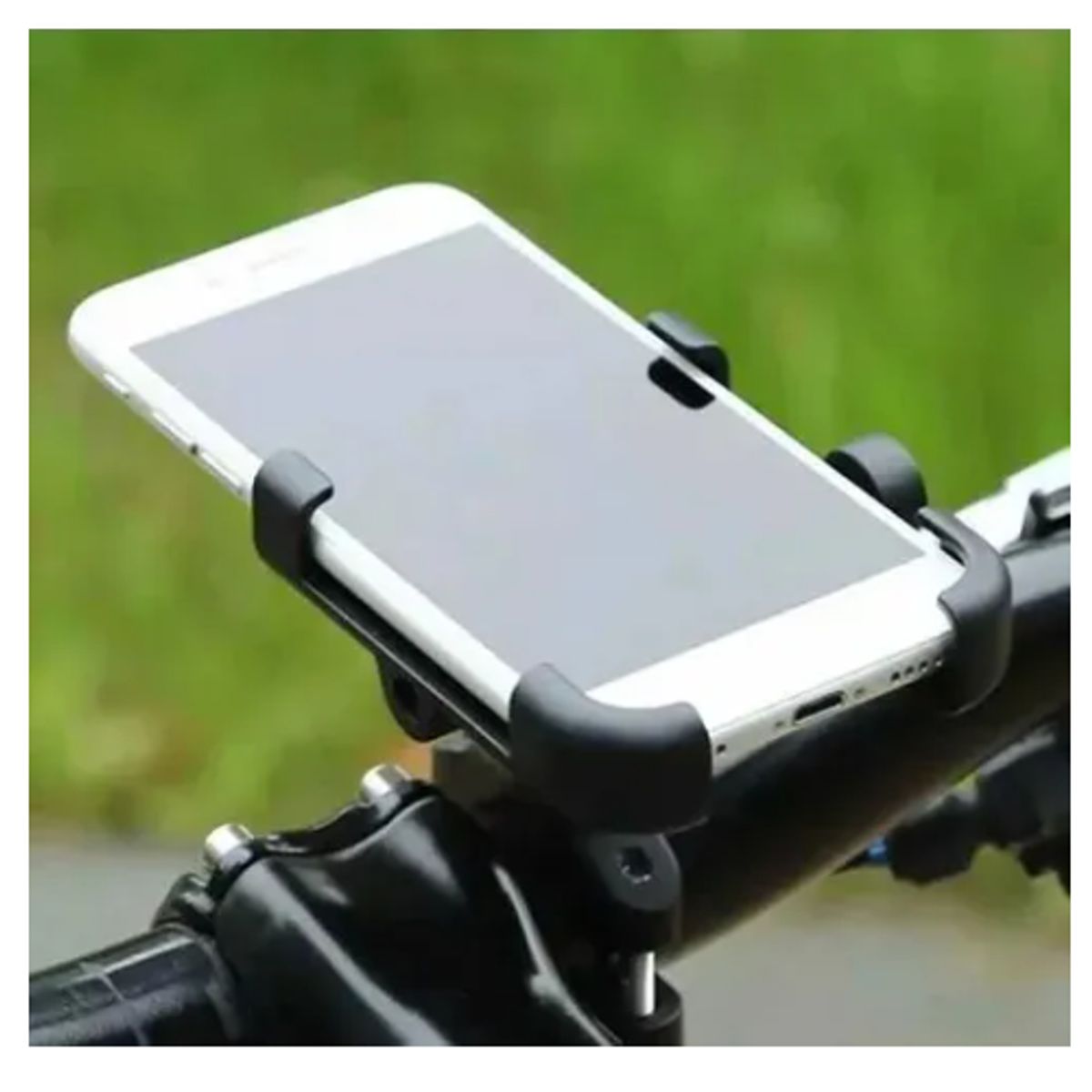 IRM - Porta Celular Metálico 360° Para Moto Bicicleta Doble Negro