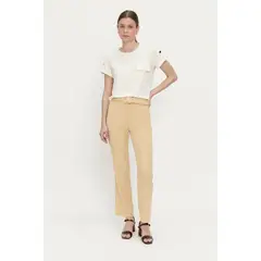 ASH - Pantalon Liso Cinturon Beige