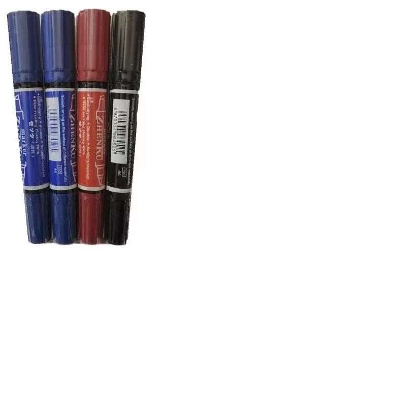GENERICO - Set Plumón Marcadores Permanente Rojo Azul Y Negro