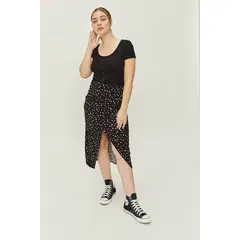 IO - Falda Larga Negro Mujer