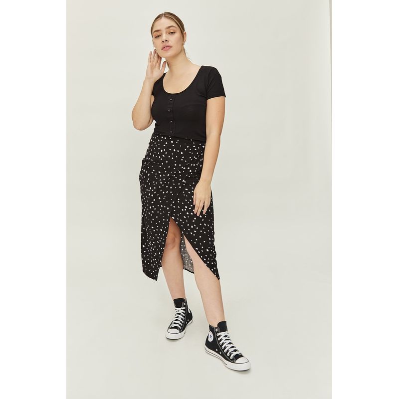 IO - Falda Larga Negro Mujer Io